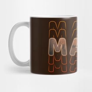 Typograph Planet Mars: The Red Planet Mug